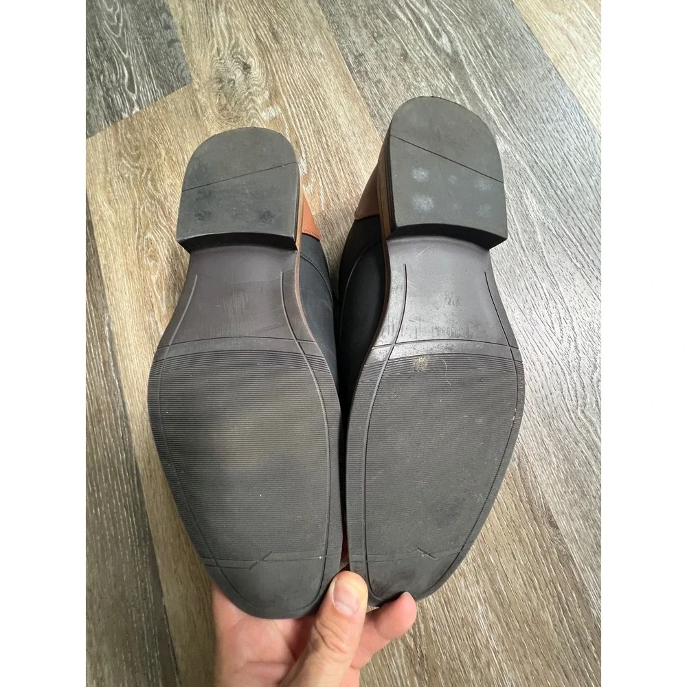 Perry‎ Ellis Portfolio Finley Dress Shoes Mens 12 Black Brown Two Tone Derby